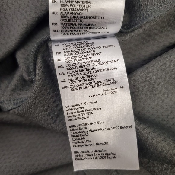 NCAA Miami Hurricanes Adidas Dry Fit Gray Adults Short Sleeve Tshirt Tee - Picture 10 of 10